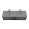 Castello Usa Thames 60-inch Black Vanity Set with Gray Top and Black Handles CB-MC-60BLK-BL-20146-GR - alternate 6